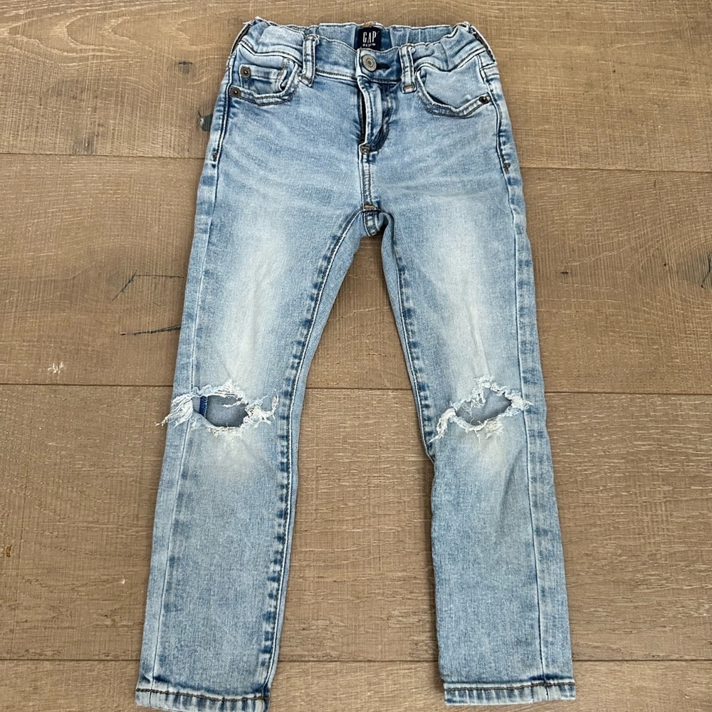 GAP Kids Light Blue Ripped Jeans - Picture 2 of 5